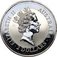 Australia, 2 dolary 1992, Kookaburra, 2 uncje srebra