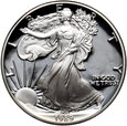 USA, 1 dolar 1989 S, Silver Eagle, stempel lustrzany (proof)