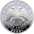 Rosja, 3 ruble 2009, rocznica urodzin Mikołaja Gogola