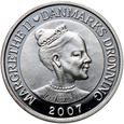 Dania, 100 koron 2007, Niedźwiedź Polarny, 1 uncja srebra