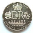 25 dollars Srebrny Jubileusz Królowej Wyspy Cooka - ALEGAN