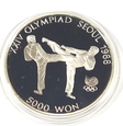 5000 won Seul 1988 - Karate 16,81 g .925