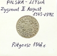 Półgrosz 1547 Zygmunt II August  ALEGAN