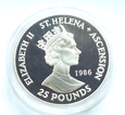 25 funtów St. Helena Napoleon 1986 5 OZ- ALEGAN