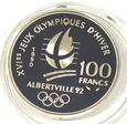 100 franków Albertville `92 - Bobsleje