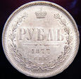 1 Rubel 1877 NF - rzadki, menniczy