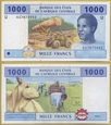 KAMERUN 1000 FRANCS CFA 2002 P207Unew UNC