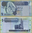 LIBIA 1 DINAR nd/ 2004 seria C/84 P68