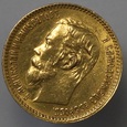 ROSJA, 5 RUBLI 1902 rok, AP, złoto 900