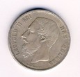 Belgia, Leopold II 1865-1909, 5 franków 1871
