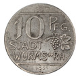 Niemcy notgeld 10 fenigów Worms nad Renem 1918 st.2/2+