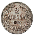 Finlandia Aleksander II 2 markkaa 1865 st.3+/2-