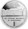 .2018r. 10 zł 100-l. Gimnazjum i Liceum Stefana Batorego w Warszawie 