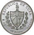 Kuba, 50 pesos 1994, płaszczka, srebro_Nr 8990