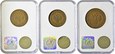 Rosja, zestaw 3 monet (2x3 kopiejki, 5 kopiejek), w slabach, Nr_8889