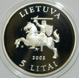 Litwa 5 litów 2002 sowa