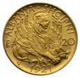 Albania, 20 franków 1927 V, st. -1