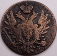 Moneta 1 grosz polski 1824 r. z miedzi krajowej