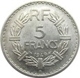 FRANCJA - 5 FRANKÓW 1949 B