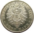 Niemcy - 5 MAREK 1888  RZADKIE   - ładna  moneta 