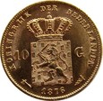 HOLANDIA - WILLEM 10 guldenów  1876 !!! menniczy !!!