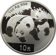 CHINY - Panda - 10 YUANÓW  2008 - MENNICZY