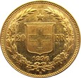 SZWAJCARIA - 20 franków 1896 B