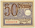 W M Gdańsk - 50 pfennig 1919 - bez litery serii , piękne!