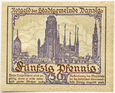 W M Gdańsk - 50 pfennig 1919 - bez litery serii , piękne!