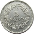 FRANCJA - 5 FRANKÓW 1948