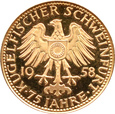 Niemcy, Georg Schafer - medal 1958, złoto