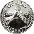 USA, 1 dolar 1988 S, Olimpiada Seoul, PROOF