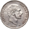Filipiny, Alfons XII, 50 centimos 1885