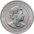 15 Australia, Elżbieta II, 2 dolary 2020 P, Kookaburra 2 Oz Ag999 #AR