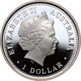 4. Australia, Elżbieta II, dolar 2005 P, Lampart Morski, 1 Oz Ag999