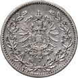 Niemcy, 50 fenigów 1877 B, Hanover