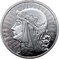 56. Polska, III RP, medal Głowa Kobiety, 1 Oz Ag999