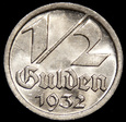 1/2 guldena 1932 Wolne Miasto Gdańsk - mennicze!