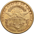 1411. USA, 20 dolarów 1877-S, st.3