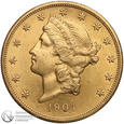 1603. USA 20 dolarów 1904, st.~3+