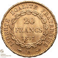 769. Francja 20 franków 1897-A st.2/2+