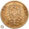 742. Niemcy Prusy 10 marek 1872-A st.4+