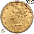 8688. USA 10 dolarów 1901-O - PCGS UNC Details