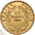 760. Francja 20 franków 1859-BB st.3+