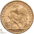 772. Francja 20 franków 1909 st.2/2+