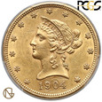 8689. USA 10 dolarów 1904-O - PCGS AU55