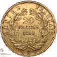 758. Francja 20 franków 1858-A st.3+