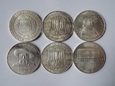 Lot. 6 szt. srebrnych monet 50 Schillingów - Austria
