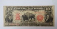 Banknot 10 dolarów U.S.A. 1901 r. czerwona pieczęć (large).