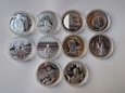 III RP - Lot 10 srebrnych monet o nominale 10 zł - MIX roczników 